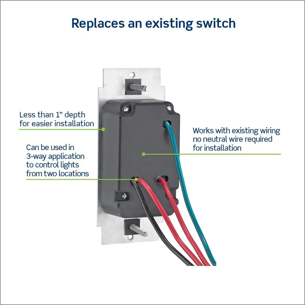 Leviton SureSlide Dimmer Switch for Dimmable LED, Halogen and Incandescent Bulbs, 6674-P0W, White