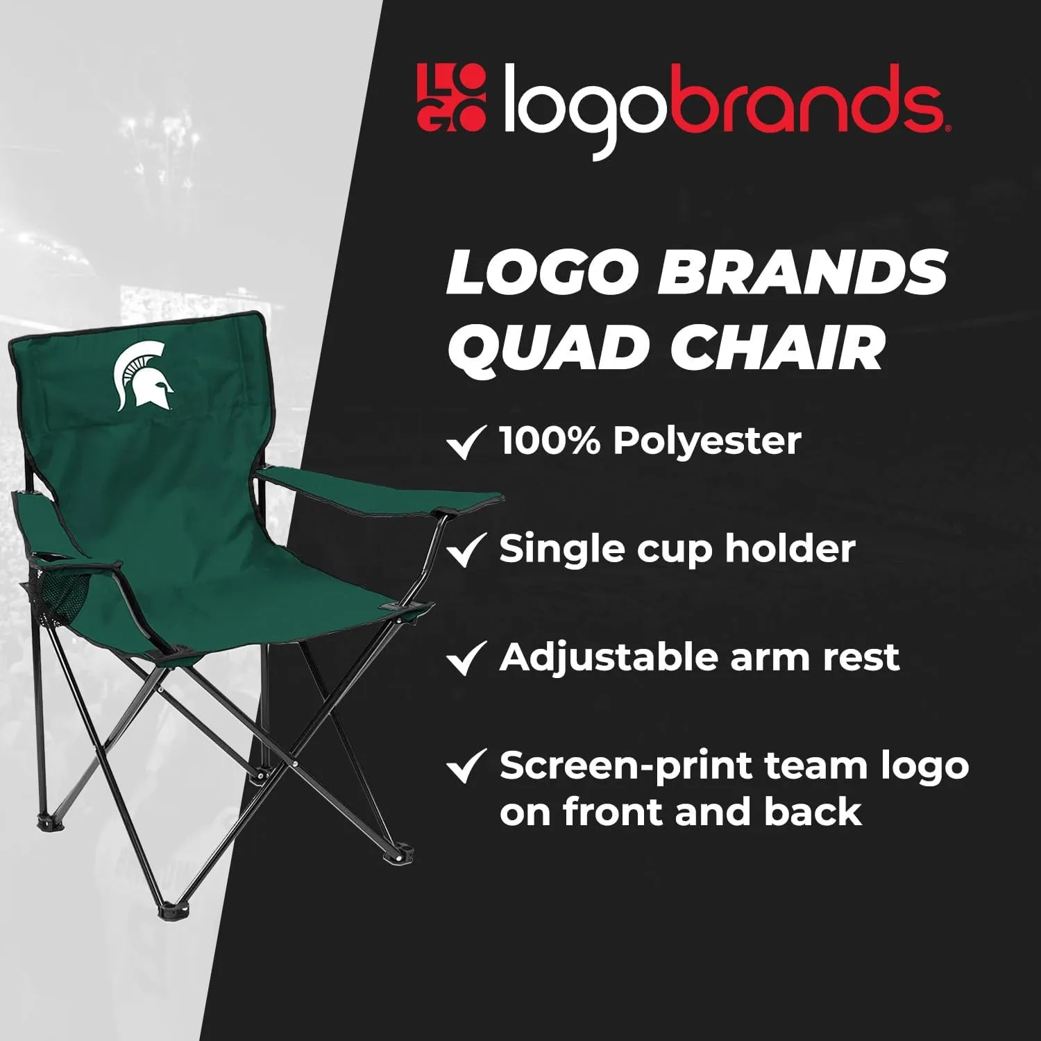 Logo Brands NCAA Unisex Quad Chair
