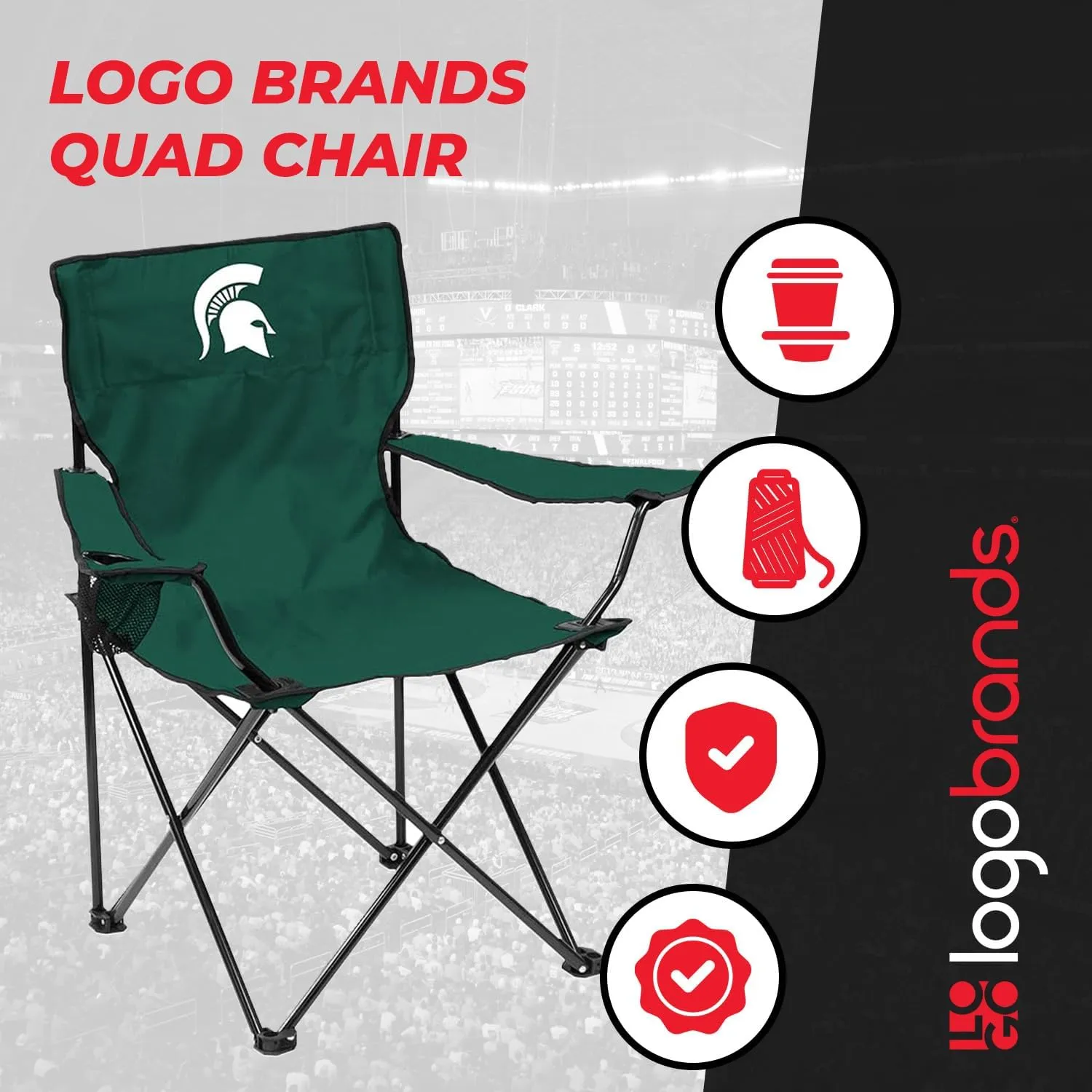 Logo Brands NCAA Unisex Quad Chair