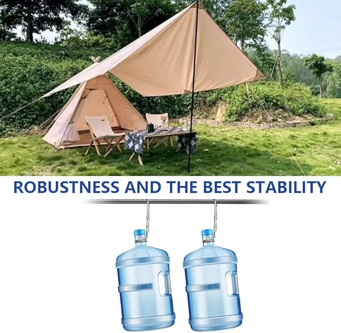 Long Leaf Tent Poles,Adjustable Steel Rods for Camping Tarps,Backpacking,Shelters,Portable Tarp Poles Rods-2 Pack