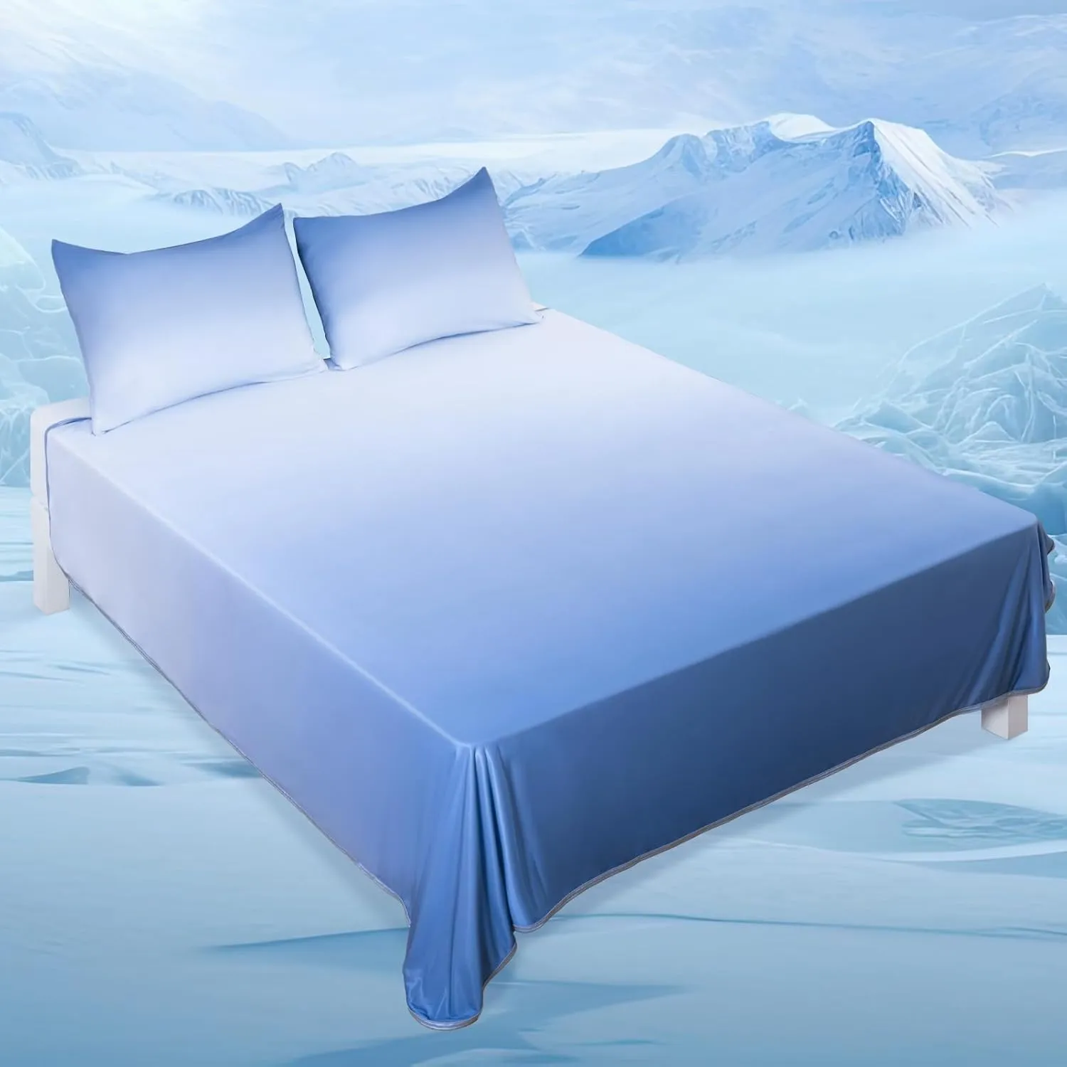 LUXEAR Gradient Cooling Blanket, Double-Sided Q-Max>0.5 Arc-Chill Summer Cold Blanket for Bed Sofa Chair Travel, Absords Heat to Keep Body Cool for Hot Sleeper & Night Sweats Adult Kids - 79"x86"