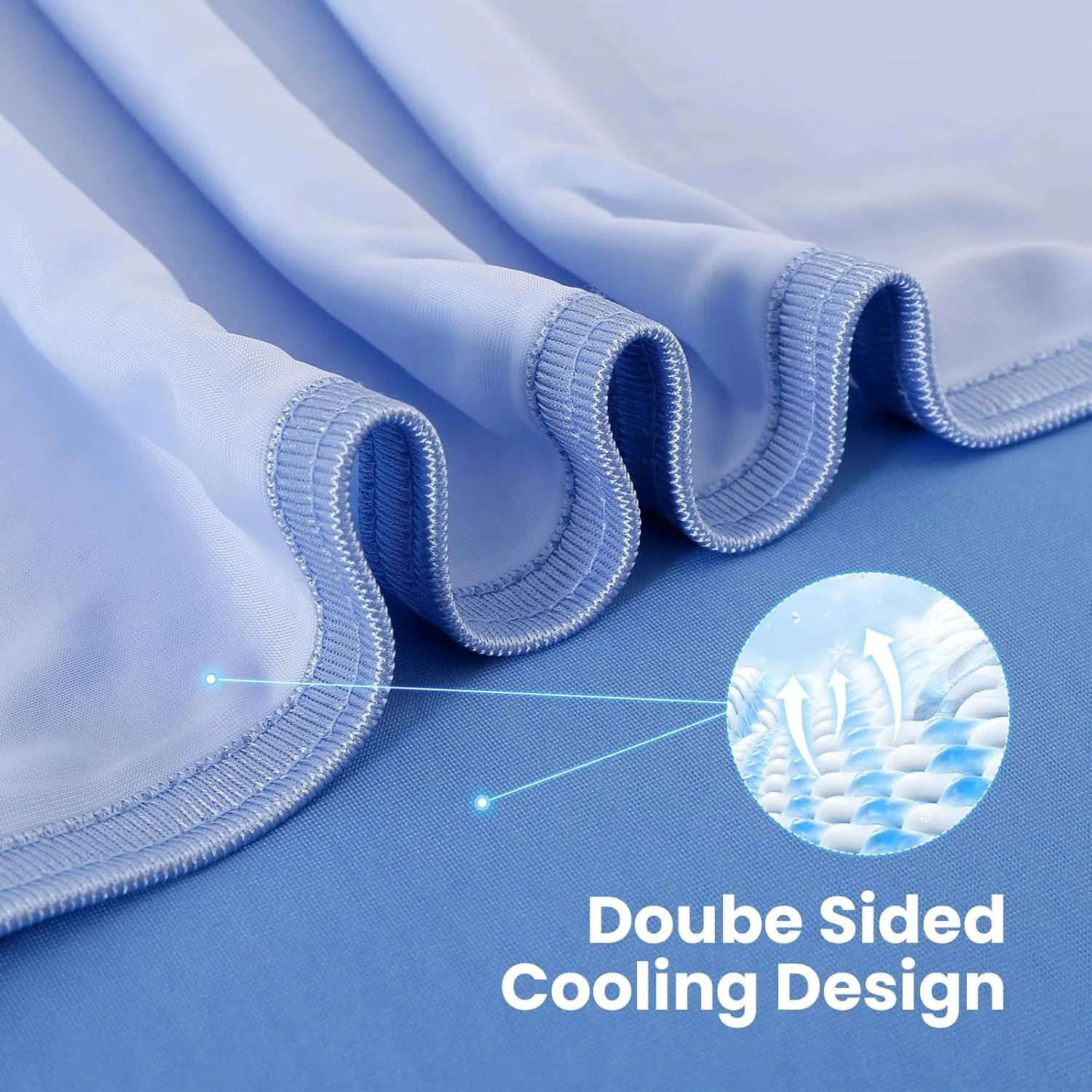 LUXEAR Gradient Cooling Blanket, Double-Sided Q-Max>0.5 Arc-Chill Summer Cold Blanket for Bed Sofa Chair Travel, Absords Heat to Keep Body Cool for Hot Sleeper & Night Sweats Adult Kids - 79"x86"