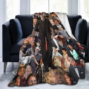 Mads Mikkelsen Blanket Flannel Fleece Printed Throw Blankets Ultra Soft Micro Warm Blanket for All Season Bedding Chair Sofa Couch Bed 50"x40"