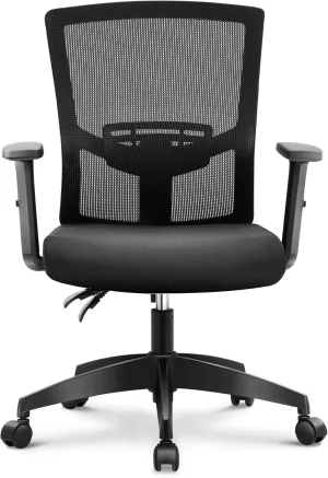 MAISON ARTS Mesh Office Chair Ergonomic Home Desk Chair Mid-Back Computer Task Chair with Breathable Mesh and Adjustable Armrests for Home Office