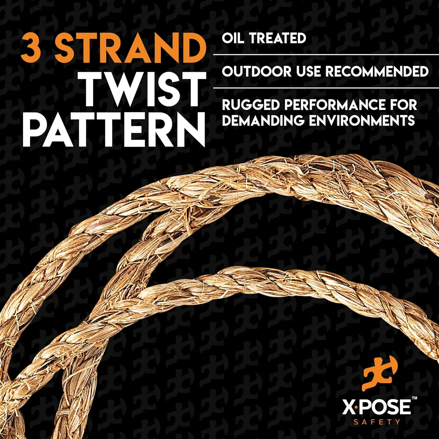Manila Rope - 3/8 Inch 600' - 3 Strand Cordage Twisted Braided Rope - Thick Natural Fiber for Nautical, Marine, Decorative for Crafts, Porch Column, Outdoor Pole Wrap,Tree Swing