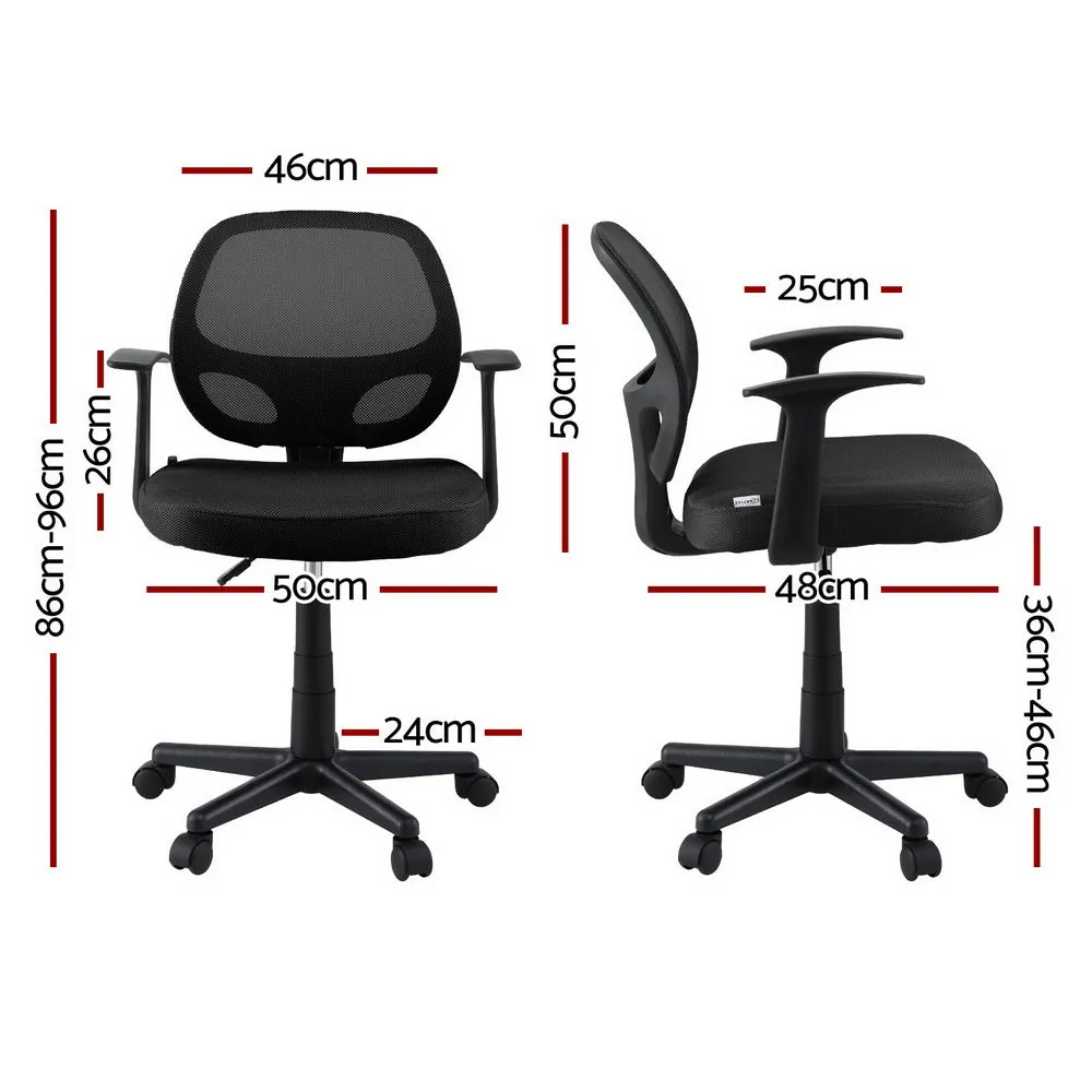 Mesh Mid-Back Office Chair - Black