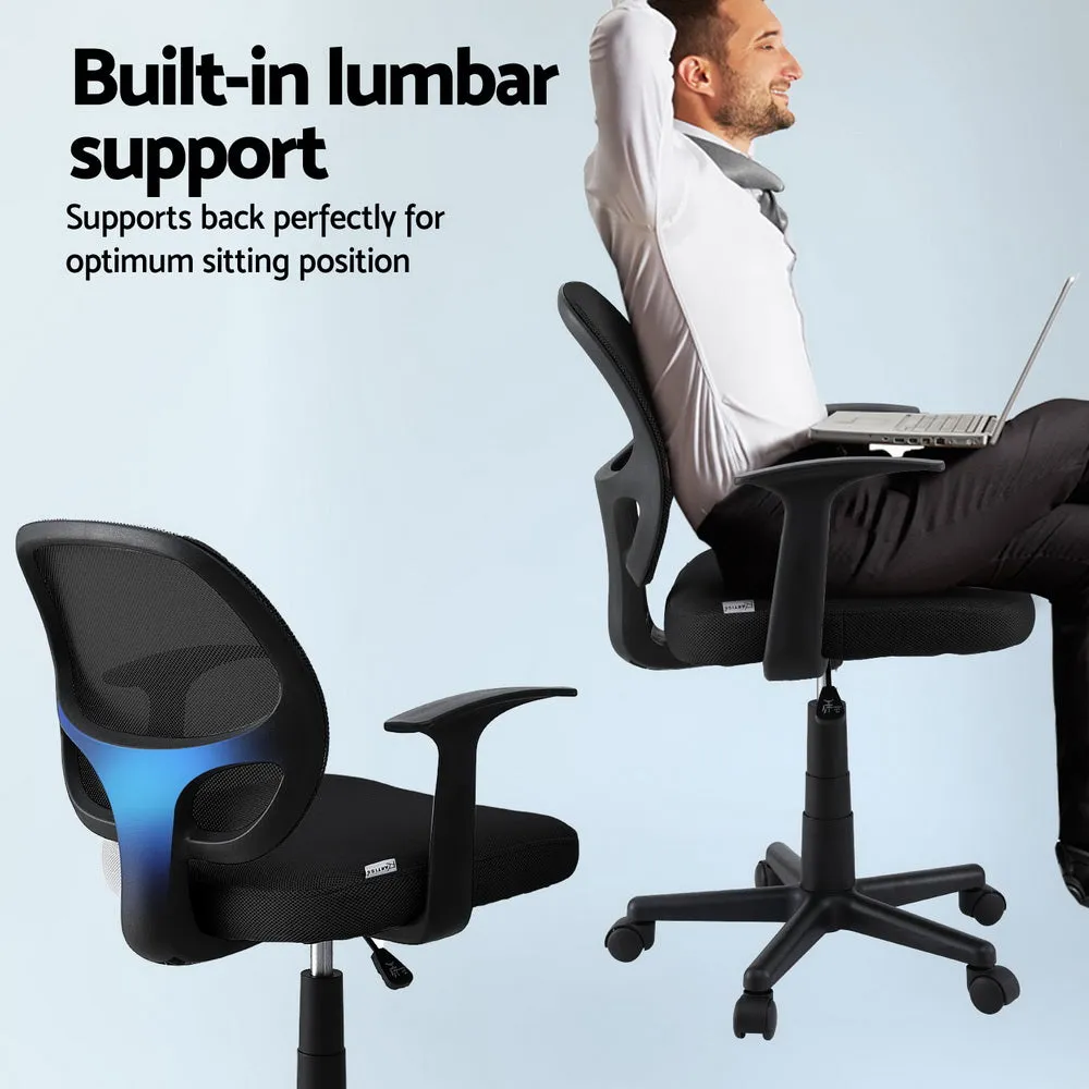 Mesh Mid-Back Office Chair - Black