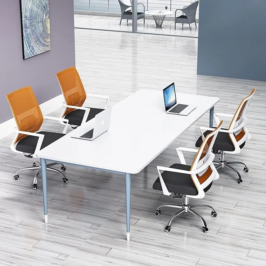 Mesh Office Chair with Pulley Bracket,Ergonomic High-Back Adjustable Desk Chair with armrests, for Office, Dormitory, Home Gift (Color : Yellow Black, White Blue)(Blue Black)