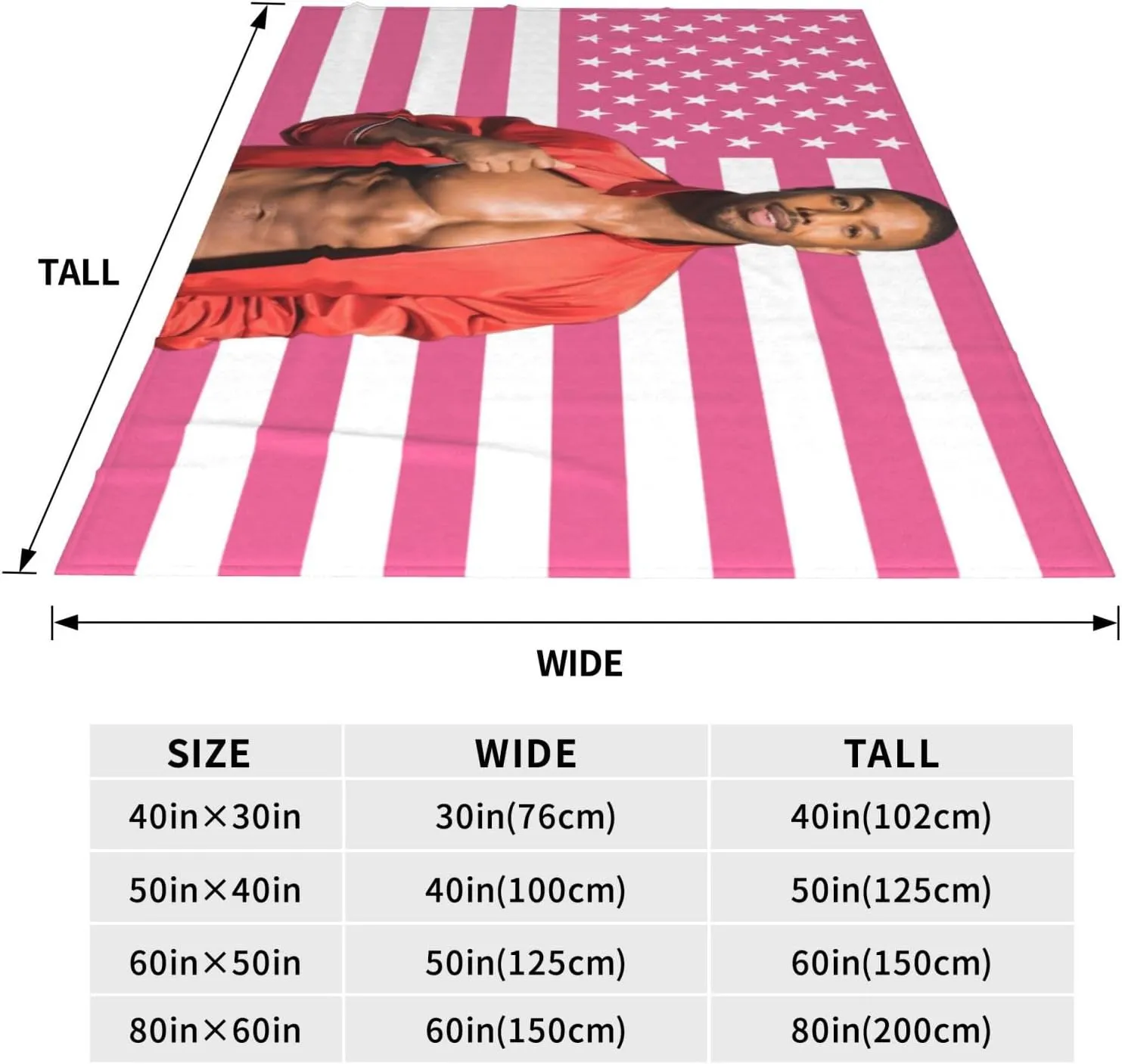 Michael B. Jordan Blanket Flannel Fleece Printed Throw Blankets Ultra Soft Micro Warm Blanket for All Season Bedding Chair Sofa Couch Bed 50"x40"