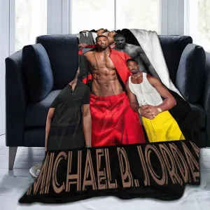 Michael B. Jordan Blanket Flannel Fleece Printed Throw Blankets Ultra Soft Micro Warm Blanket for All Season Bedding Chair Sofa Couch Bed 50"x40"