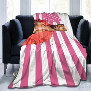 Michael B. Jordan Blanket Flannel Fleece Printed Throw Blankets Ultra Soft Micro Warm Blanket for All Season Bedding Chair Sofa Couch Bed 50"x40"