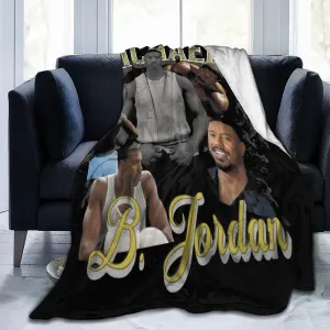 Michael B. Jordan Blanket Flannel Fleece Printed Throw Blankets Ultra Soft Micro Warm Blanket for All Season Bedding Chair Sofa Couch Bed 50"x40"
