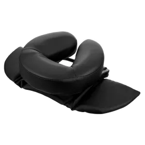 Mikinona 1pc Massage Couch Facial Pillow Neck Travel Pillows for Airplanes Spa Headrest Noon Nap Pillow Soft Donut Pillow Facial Chair Soft Nap Donut Pillow Wedge Pillows Face Black Sponge