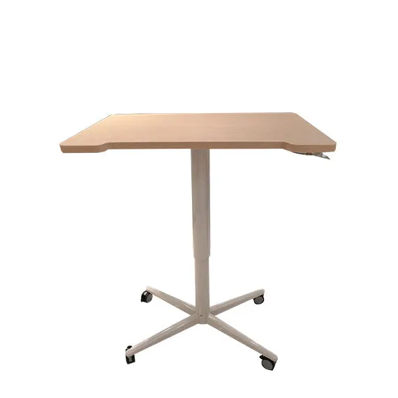 Mobile Single Pole Pneumatic Adjustable Desk