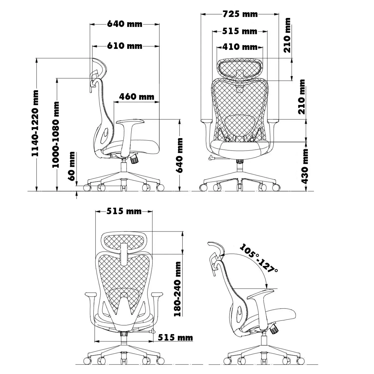 Modern Mesh Ergonomic Office Chair ARTIQUE