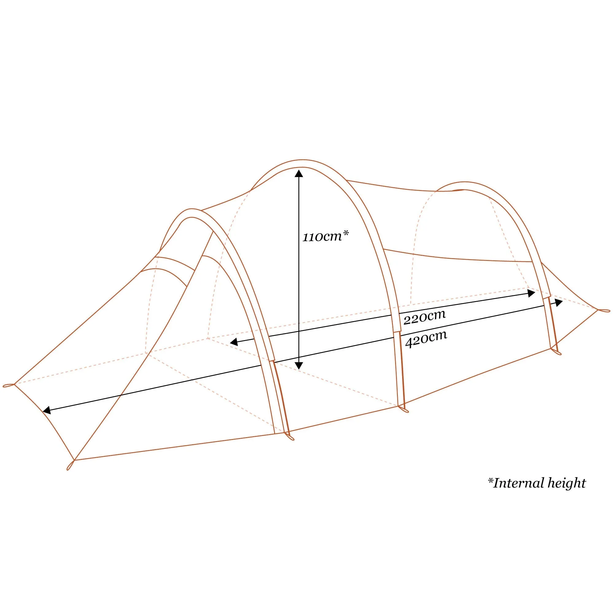 Mont Supercell EX Tunnel Tent Tumeric