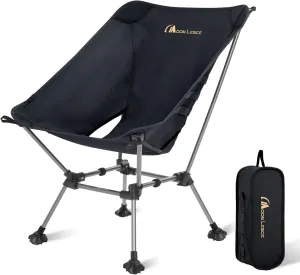 MOON LENCE Camping Chair Plus, Upgraded Comfort & Size, Still Compact and Lightweight, Folding Portable Chair for Backpacking & Hiking, 400Lbs Capacity, Gen 3 Plus