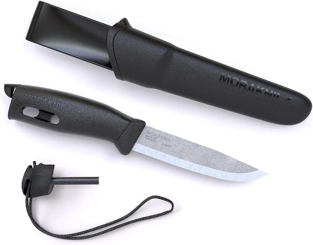 Morakniv Companion Spark 3.9-Inch Fixed-Blade Outdoor Knife and Fire Starter