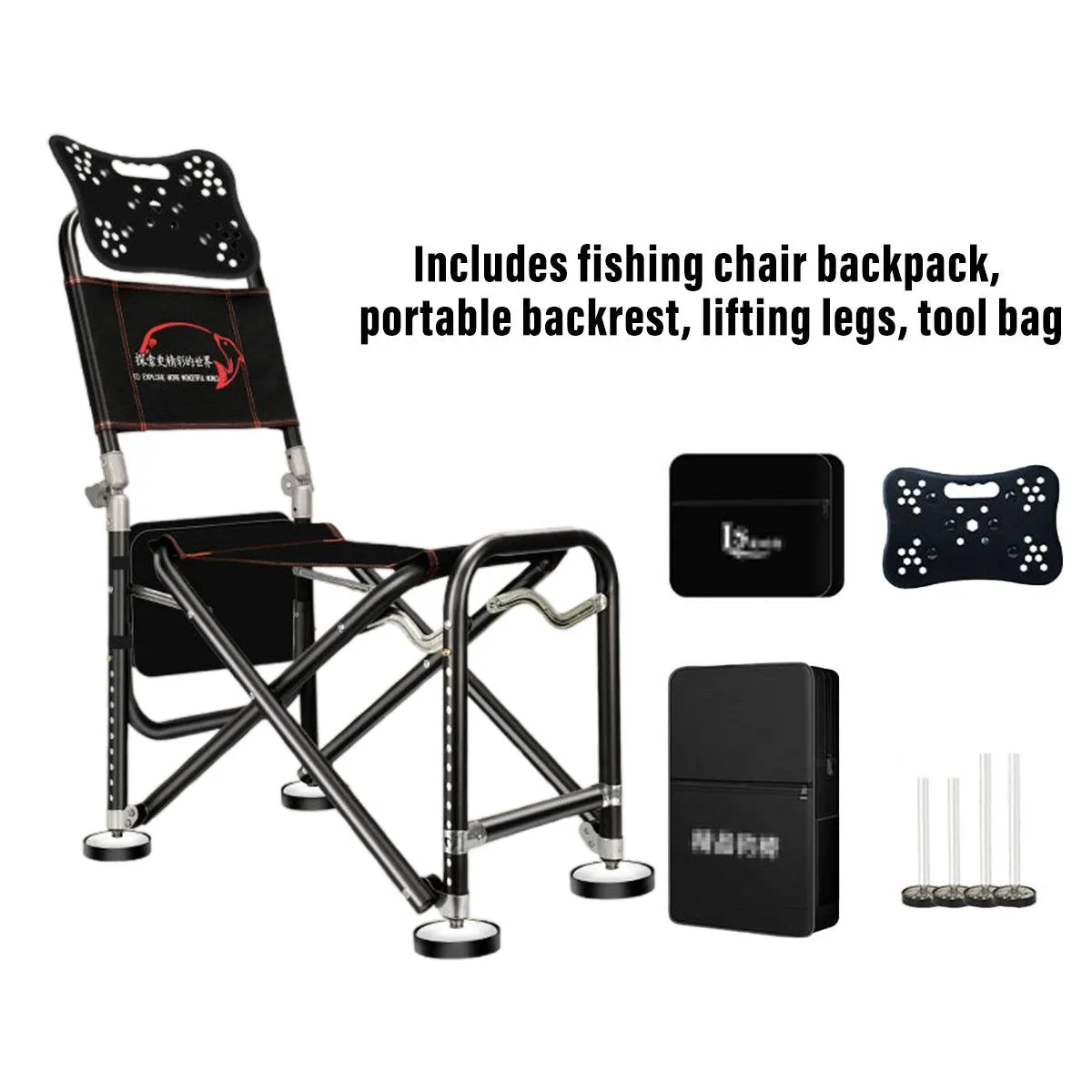 Multifunctional Recliner Folding Fishing Chair Portable Outdoor Camping Chair