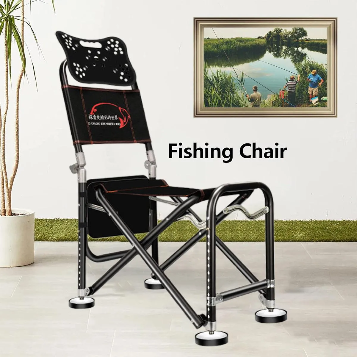 Multifunctional Recliner Folding Fishing Chair Portable Outdoor Camping Chair
