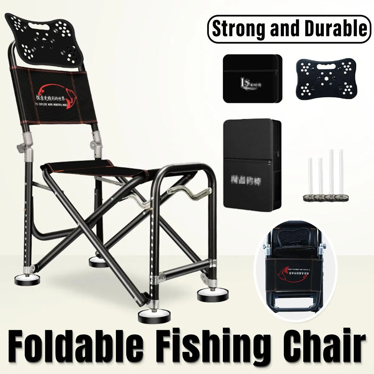 Multifunctional Recliner Folding Fishing Chair Portable Outdoor Camping Chair