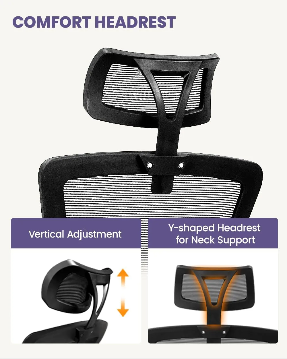 NEO CHAIR Ergonomic Adjustable Home Office Desk Chair High Back Computer Gaming Mesh Chair with Comfy Task Adjustable Arms Lumbar Neck Support Swivel for Home Office (Dark Black)