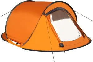 NIEH Outdoor Waterproof 2-3 Person Tent Instant Pop Up Tent- Portable Easy Storage,Ideal for Family Camping Orange
