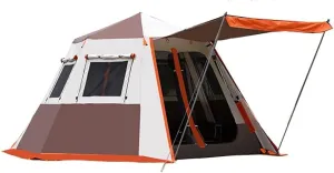 NIEH Pop Up Tent for 3 to 4 Person, Camping Outdoor Tent, Family Camping Tent with 360° Panoramic View, Ventilation, Waterproof Dome Tent for, Camping, Beach, and Outdoor
