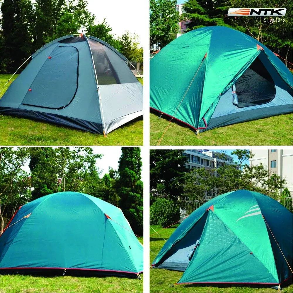 NTK Colorado GT 2/4/6/8 Person Outdoor Dome Family Camping Tent 100% Waterproof, Easy Assembly, Durable Fabric Full Coverage Rainfly - Micro Mosquito Mesh