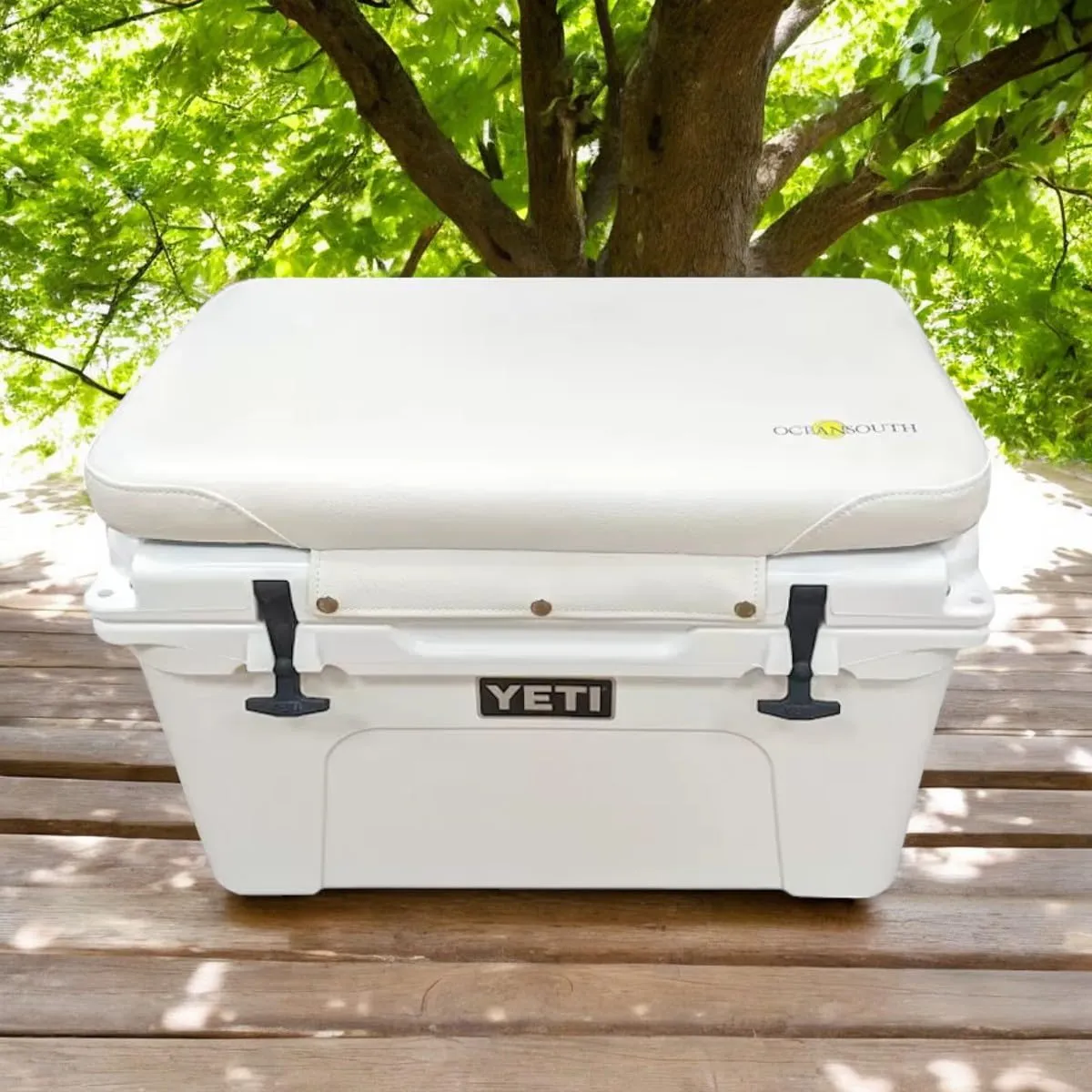 Oceansouth Seat Cushions for Yeti Coolers (Press Stud Fittings) (Dark Gray, YETI 65) Camping yeti seat Cushion Handle Beach Chair ice Box chests and Coolers Foam Cooler Boat Seats
