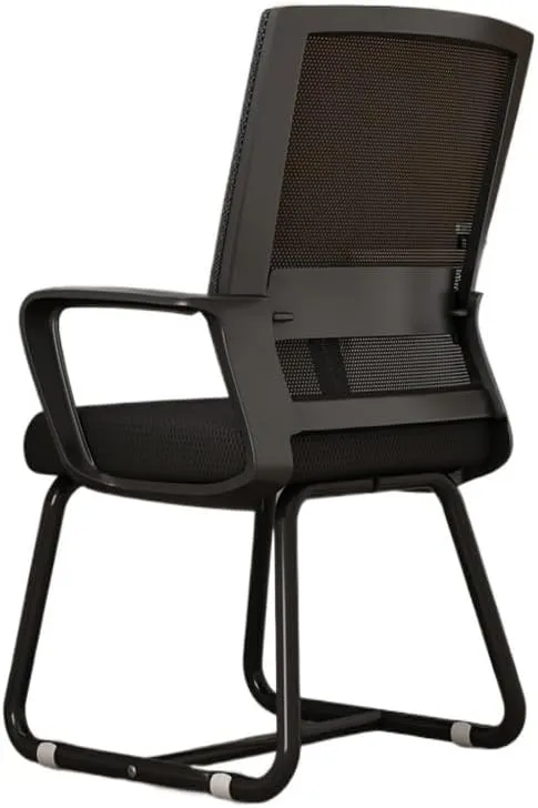 Office Chair Breathable Mesh Computer Chair with Arm Support, Comfortable Desk Chairs Office Conference Reception Chair for Adult Working Study Chair for Desk(Black)