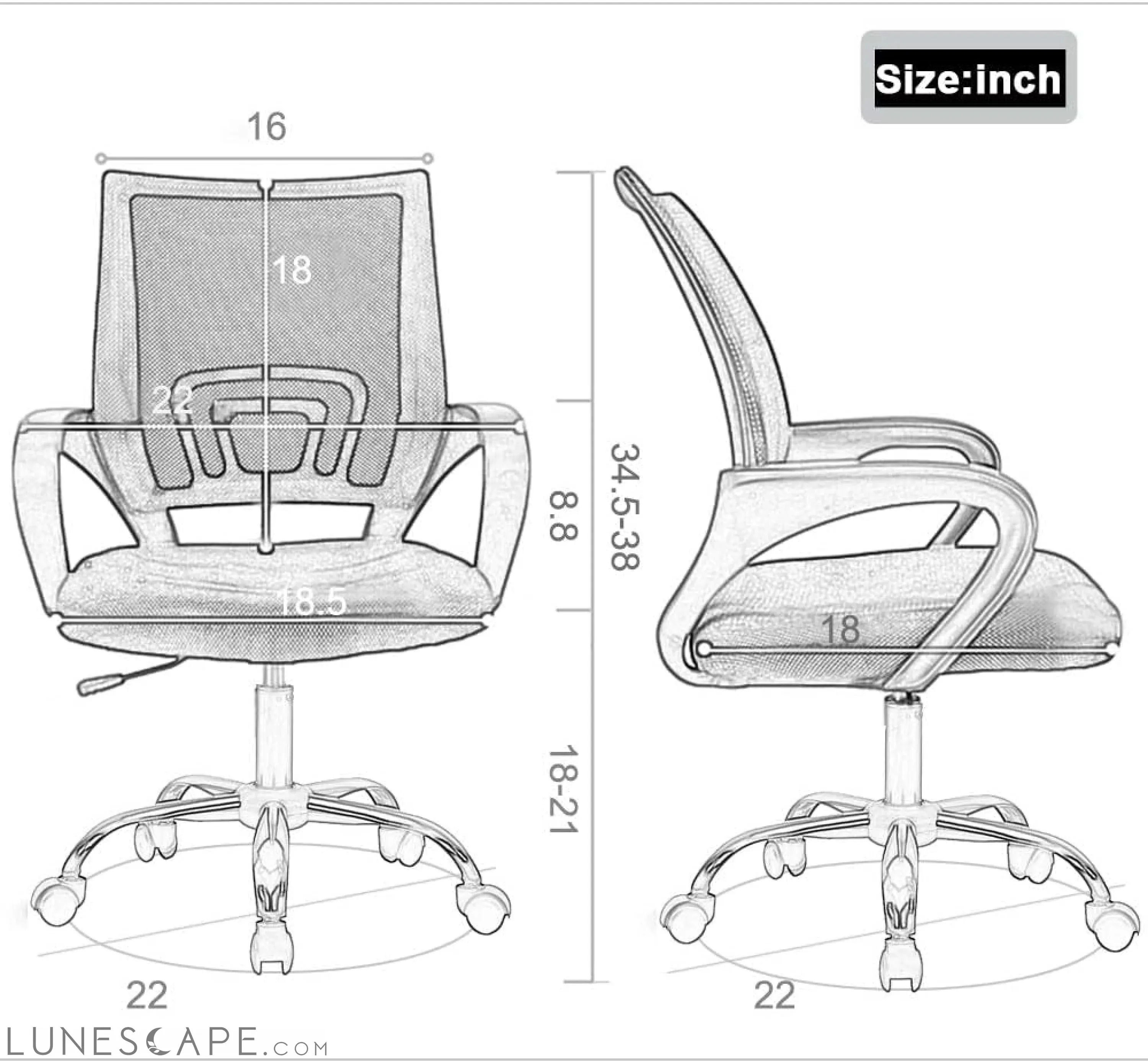 Office Chair Ergonomic Cheap Desk Chair Mesh Computer Chair Lumbar