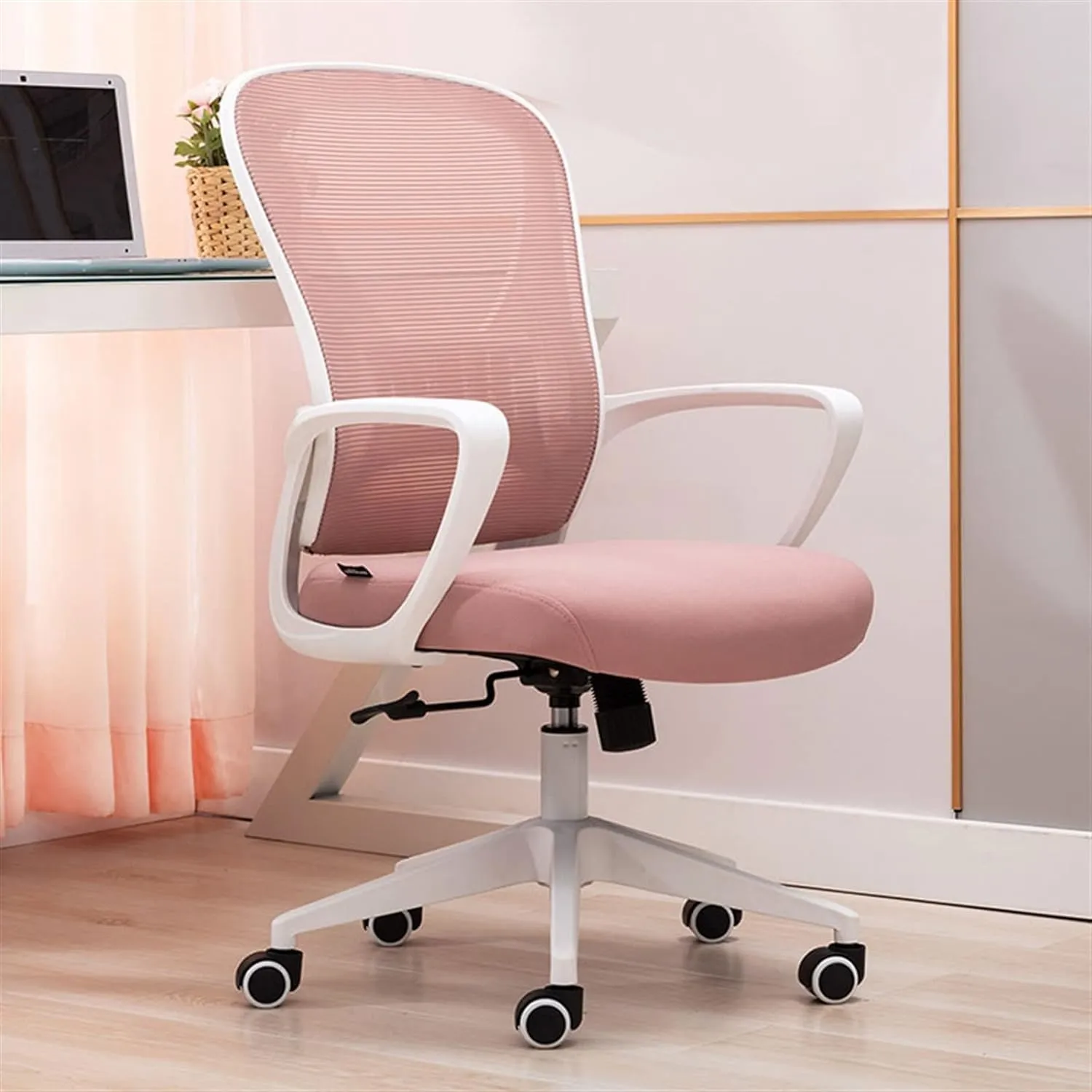 Office Chair Ergonomic Office Chair Desk Chair Breathable Mesh Back PC Chair with Lumbar Support Arms Adjustable Swivel(Color:B)