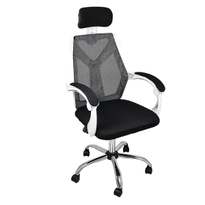 Office Chair Gaming Computer Chairs Mesh Back Foam Seat - White