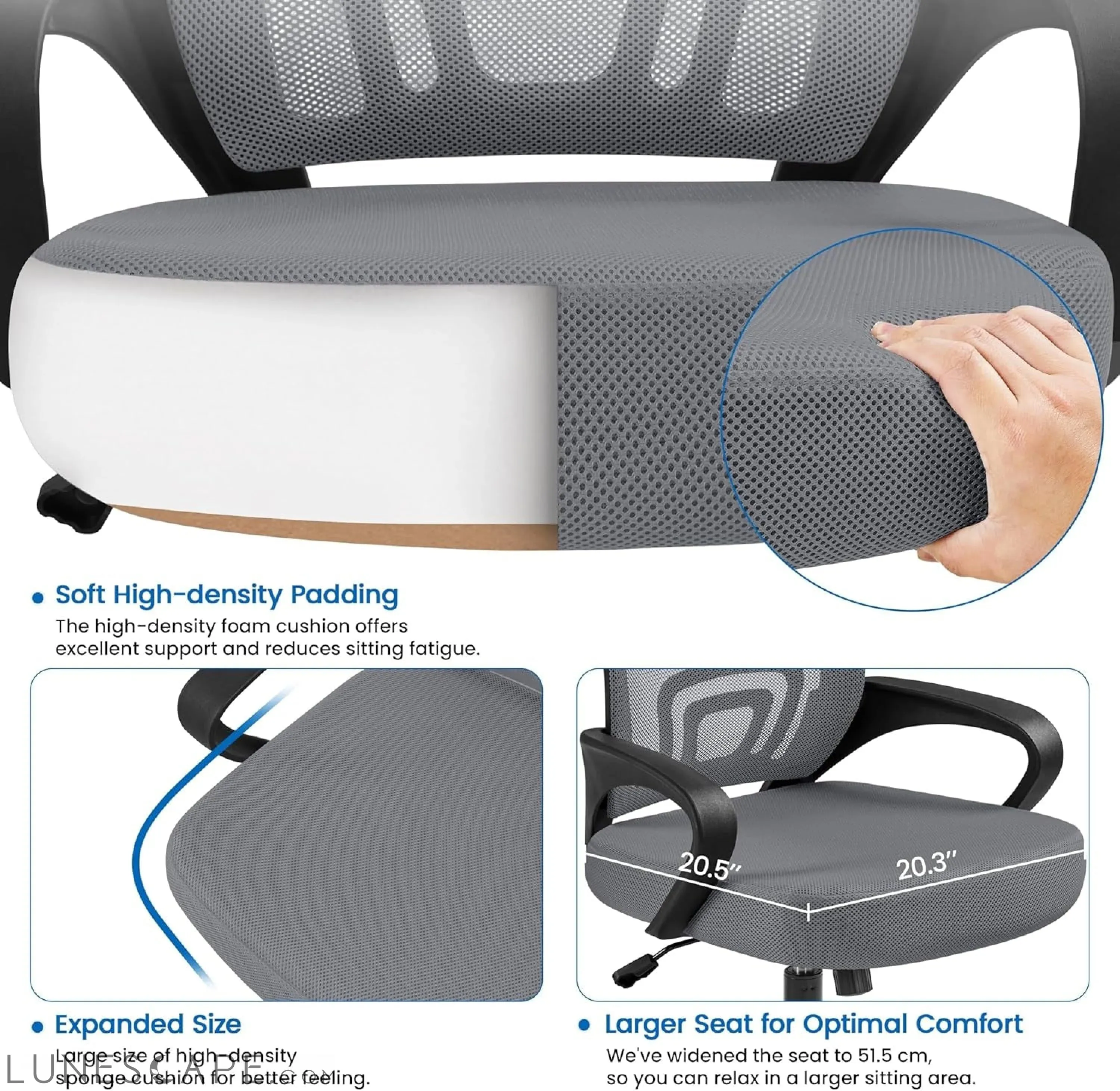 Office Chair Mid Back Executive Task Swivel Rolling Gaming Lumbar