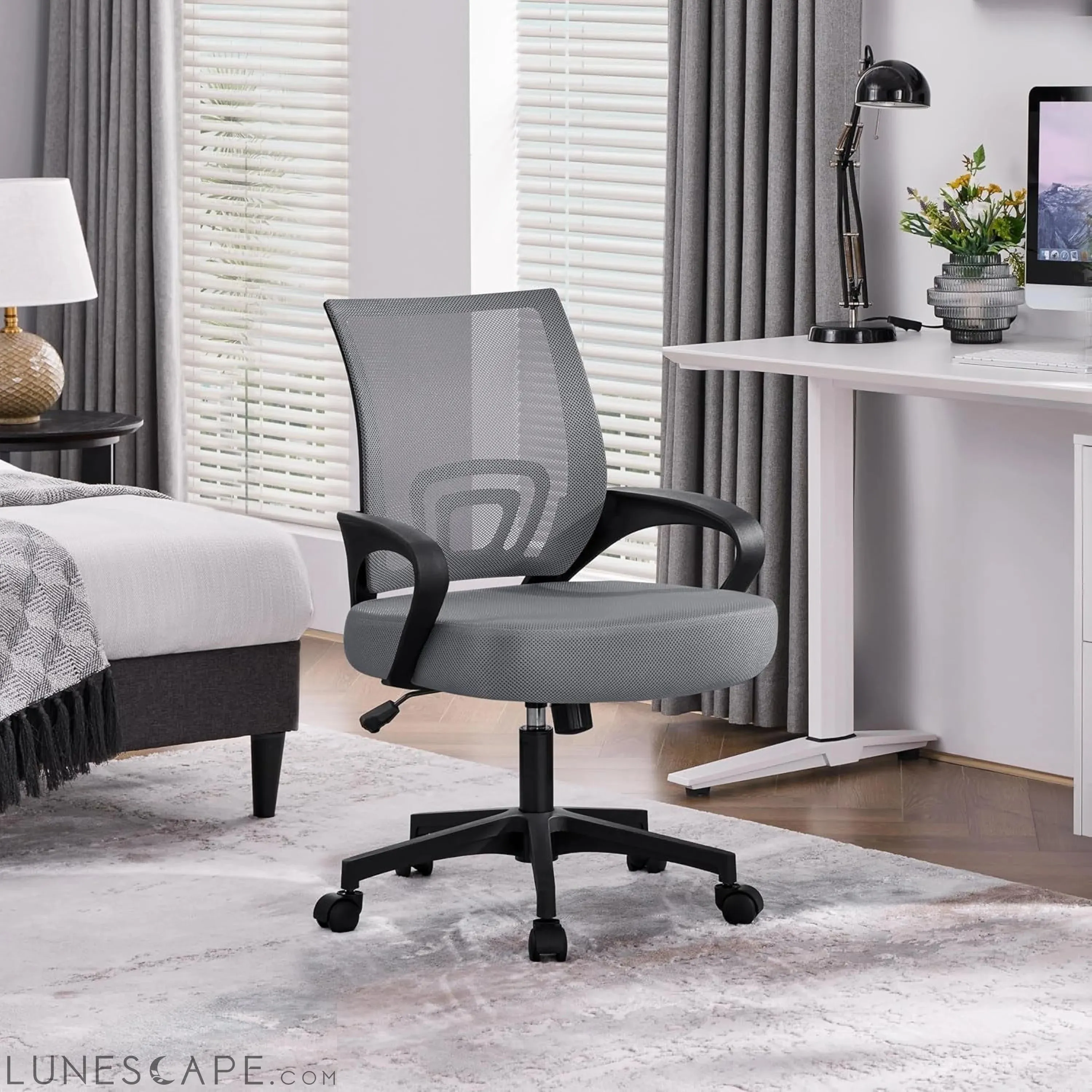 Office Chair Mid Back Executive Task Swivel Rolling Gaming Lumbar