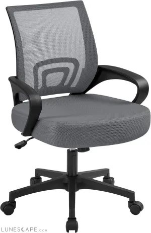 Office Chair Mid Back Executive Task Swivel Rolling Gaming Lumbar