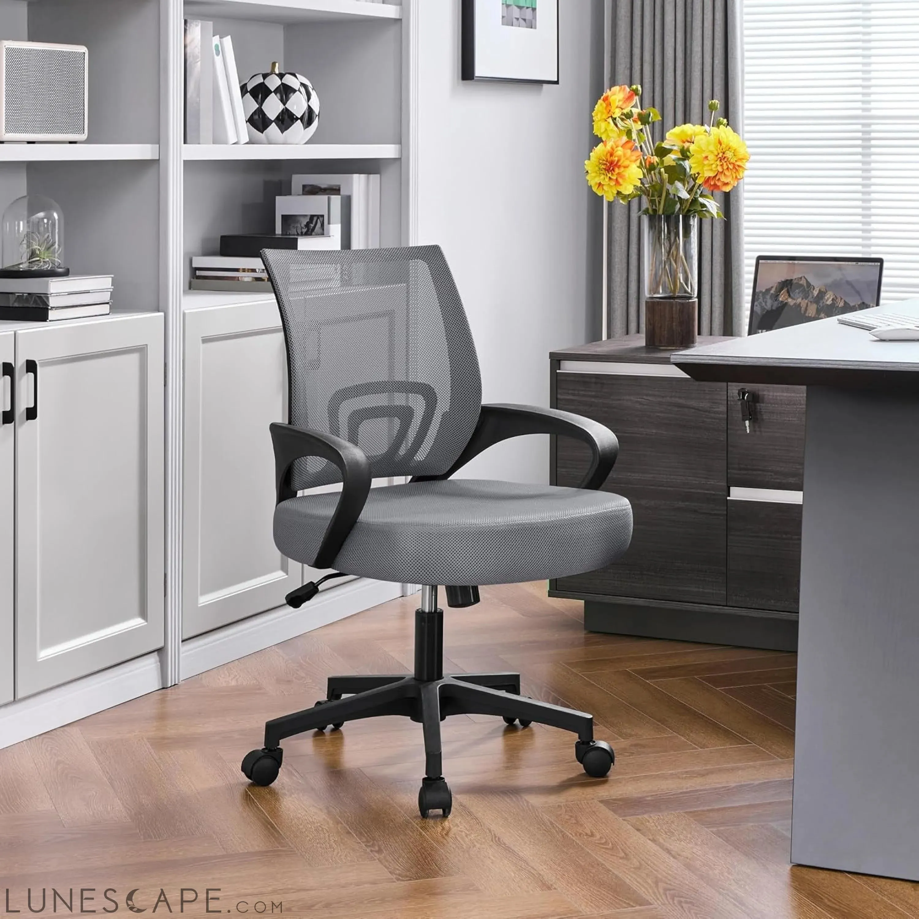 Office Chair Mid Back Executive Task Swivel Rolling Gaming Lumbar
