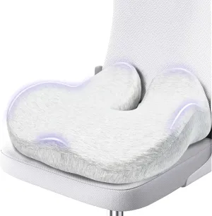 Office Chair Seat Cushion - High Support Memory Foam Seat Cushion, Ergonomic Pressure Relief Cushions Pad Butt Pillow Suitable for Heavy People for Computer Desk, Car, Truck, Gaming Chair