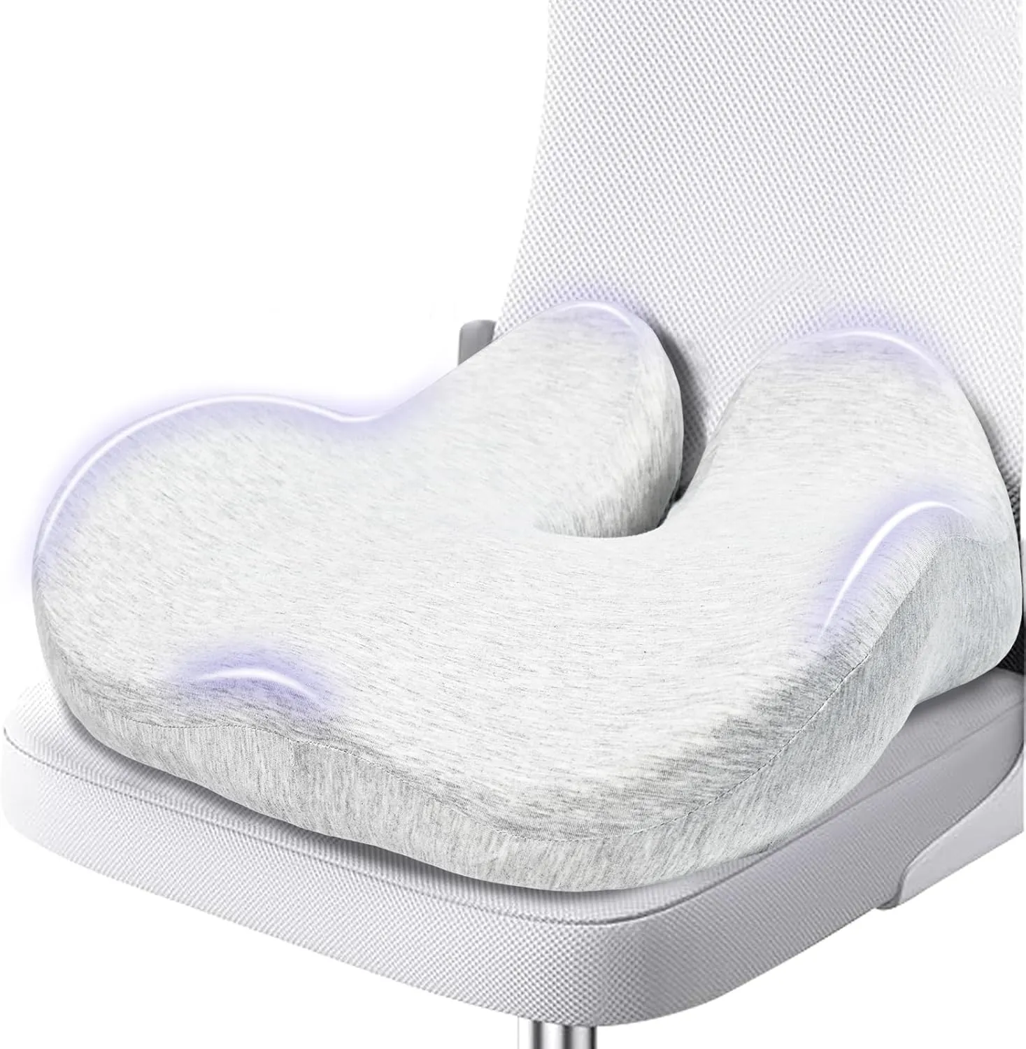 Office Chair Seat Cushion - High Support Memory Foam Seat Cushion, Ergonomic Pressure Relief Cushions Pad Butt Pillow Suitable for Heavy People for Computer Desk, Car, Truck, Gaming Chair