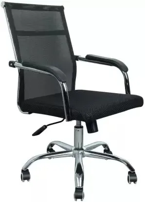 Office Executive Chair Medium Back Metal Chrome Base