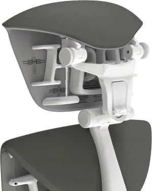OFFICE LOGIX SHOP Embody Headrest Compatible with Herman Miller Embody Chair (Grey Rythem Fabric/White Frame)