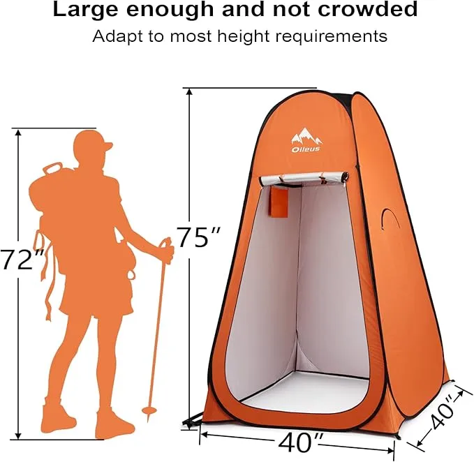 Oileus Pop Up Privacy Tent Portable Shower Tent Beach Changing Room Privacy Tent Camp Toilet Instant Privacy Shelters - Camping Beach Hiking Fishing