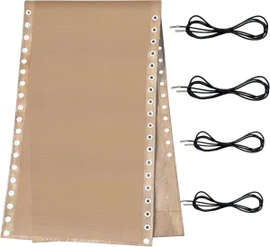 Ostlttyn Zero Gravity Chair Replacement Fabric Kit, 21" W x 63" L Repair Cloth with Replacement Bungee Cord for Anti Gravity Folding Lounge Recliner Lawn Beach Sling Chairs, Tan