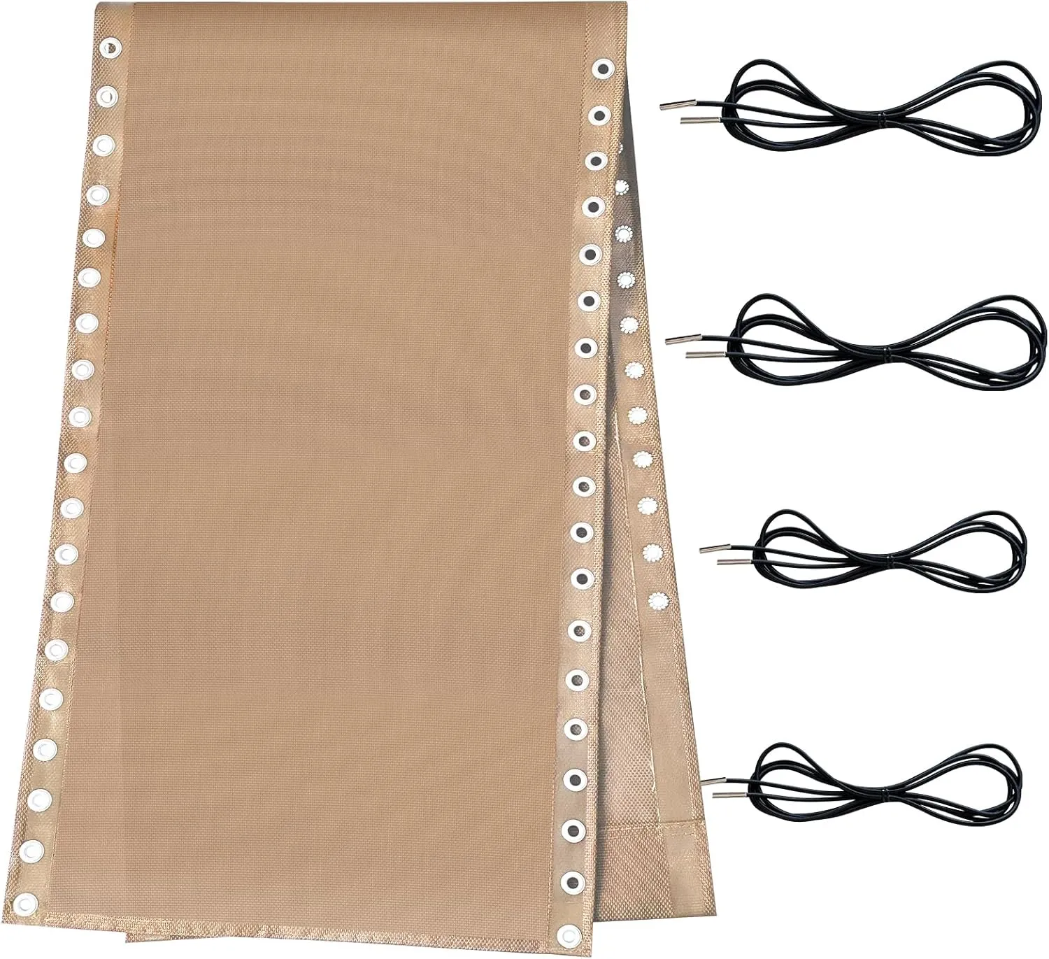 Ostlttyn Zero Gravity Chair Replacement Fabric Kit, 21" W x 63" L Repair Cloth with Replacement Bungee Cord for Anti Gravity Folding Lounge Recliner Lawn Beach Sling Chairs, Tan