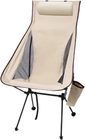 Outdoor Alloy Bracket Folding Chair Portable Heightened Breathable Space Backrest Fishing Leisure