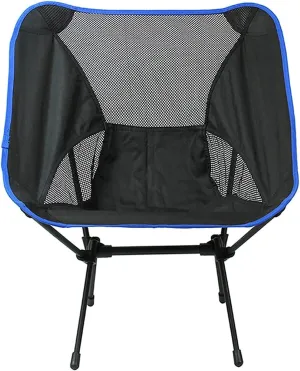 Outdoor Folding Chairs,Single Folding Chair Family Camping Stool Barbecue Portable Beach Chair (Color : Blue)