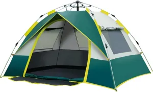 Outdoor Pop Up Tent Water-Resistant Portable Automatic Camping Tent for 2-3/3-4 Person Family Tent Camping Hiking Bapaing (Dark Green for 2)