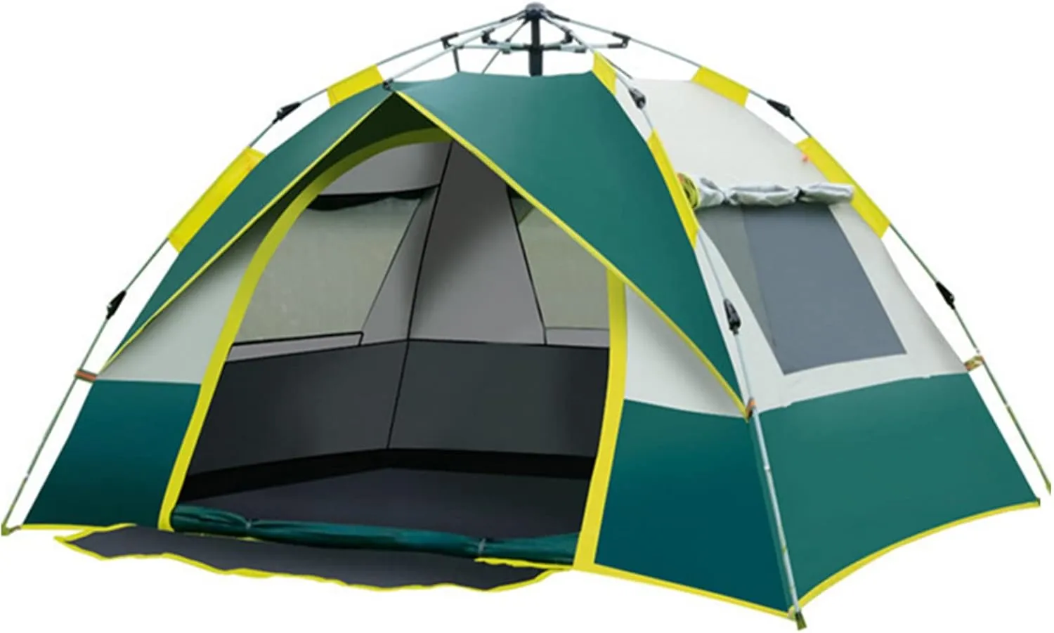 Outdoor Pop Up Tent Water-Resistant Portable Automatic Camping Tent for 2-3/3-4 Person Family Tent Camping Hiking Bapaing (Dark Green for 2)