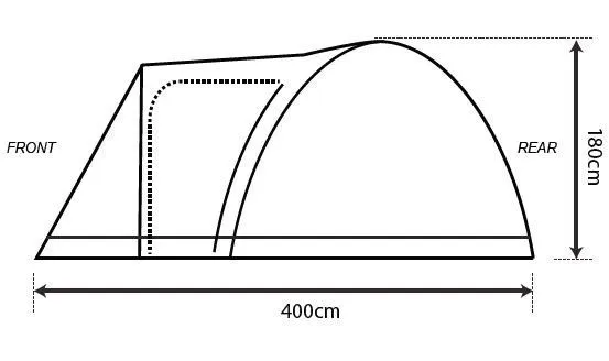 Outdoor Revolution Quick Pitch Cruiser 3.0 Tent - Footprint Included